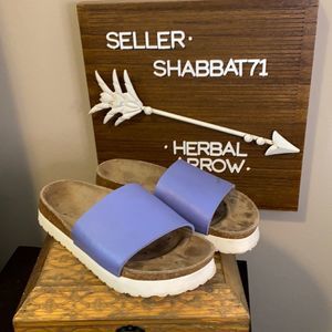 Betula Birkenstock Lavender Platform Slip On Sandals